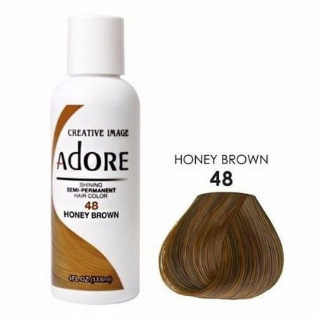 Creative Images Systems Adore Semi-Permanent Hair Color [#48 HONEY BROWN] * BEAUTY TALK LA * Size: 4 Ounce (118ml). Honey Blonde Hair Dye, Honey Brown Hair Dye, French Cognac, Blonde Hair Dye, Temporary Hair Color Spray, Hair Color Spray, Honey Brown Hair, Brown Hair Dye, Dyed Blonde Hair