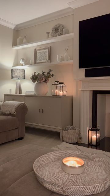 Alcove Ideas Living Room, Lounge Room Styling, Cozy Living Room Design, Living Room Renovation, Cosy Living, Living Room Decor Fireplace, Cosy Living Room, Living Room Design Inspiration, Neutral Living Room