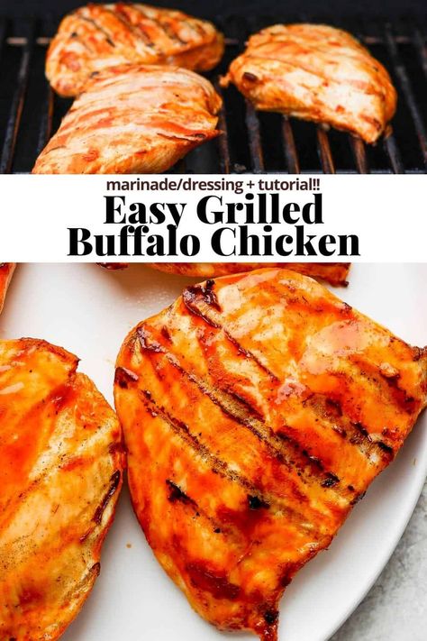 Buffalo Marinade For Chicken, Buffalo Grilled Chicken Wraps, Grilled Buffalo Chicken Salad, Buffalo Chicken Breast Recipes, Blackstone Buffalo Chicken, Buffalo Chicken Marinade, Buffalo Grilled Chicken, Grilled Buffalo Chicken Sandwich, Grilled Chicken Seasoning