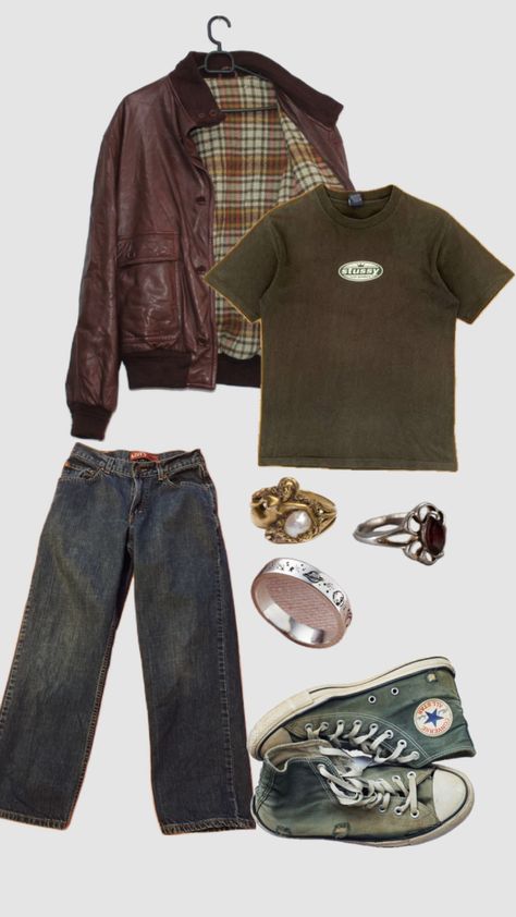 #grunge #outfitinspo #aesthetic #silly Grunge Boy Aesthetic Outfit, Boys Fall Outfits, Slay Outfits, Future Outfit, Clothing Catalog, Simple Trendy Outfits, Clothing Hacks, Leather Outfit, Outfit Inspo Fall