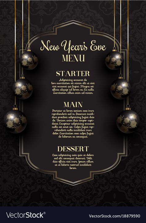 Christmas Menu Design, New Years Eve Menu, New Year Menu, Bingo Card Template, Baby Shower Menu, Christmas History, Food Menu Template, Restaurant Menu Template, Meal Planning Template