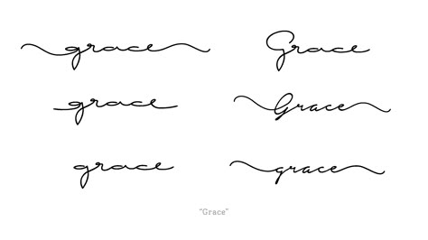 Custom Request - handwritten cursive font - Tattoo - "Grace" Tattoo Grace, Best Tattoo Fonts, Grace Tattoos, Wörter Tattoos, Tattoo Script Fonts, Fonts Cursive, Font Tattoo, Tattoo Fonts Cursive, Cursive Tattoos