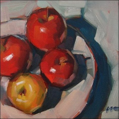 Carol Marine, Apple Painting, Apple Art, Food Painting, Fruit Painting, 수채화 그림, Daily Painting, Painting Still Life, Art Instructions