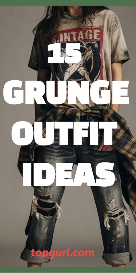 15 Killer Grunge Outfits for the Ultimate ’90s Babe 90s Grunge Costume Ideas, 90s Grunge Outfit Women, Street Wear Makeup Looks, 90s Grunge Look Outfits, 90s Grunge Concert Outfit, Alternative Concert Outfit Ideas, 90s Rock Concert Outfit, Dress Like The 90s Outfits, Grunge Costume Ideas