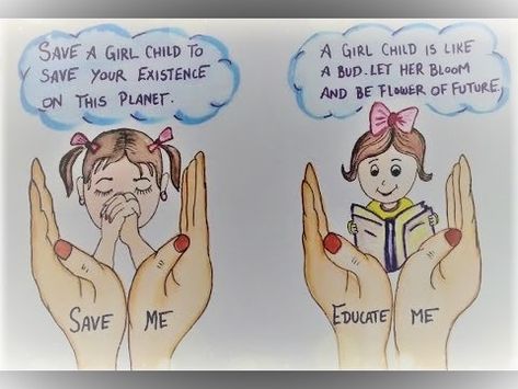 Children Rights Drawing, Women Education Poster, Girls Education Poster, Pariksha Pe Charcha Poster Drawing, Beti Bachao Beti Padhao Painting, Save The Girl Child Painting, Save Girls Poster Drawing, Save The Girl Child Poster Drawing, Beti Bachao Drawing