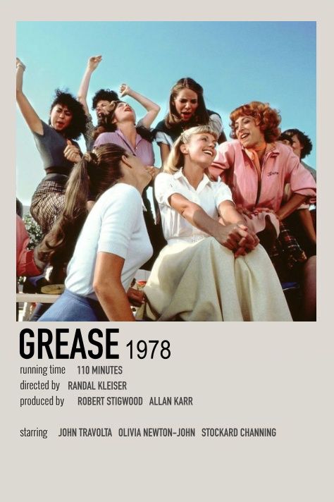 Grease Movie Poster, Grease Film, Grease Aesthetic, Timothy Green, Grease 1978, Grease Movie, Iconic Movie Posters, Movie Card, Girly Movies