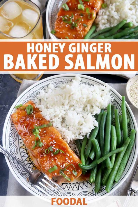 Honey Ginger Salmon, Ginger Salmon, Course Ideas, Honey Ginger, Healthy Weeknight Dinners, Gluten Intolerance, Easy Dinners, Baked Salmon, The Dinner