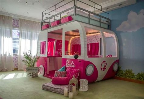 Barbie Hotel, Barbie Room Decor, Ruth Handler, Kids Bed Design, Barbie Bedroom, Barbie Room, Desain Quilling, Bedding Inspiration, Princess Toys