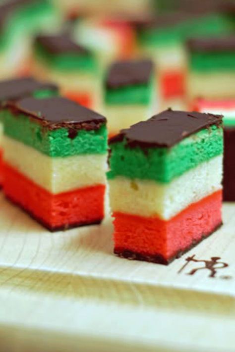 New Jersey: Rainbow Marzipan Cookie  - GoodHousekeeping.com Seven Layer Cookies, Rainbow Cookies Recipe, Almond Paste Recipes, Italian Rainbow Cookies, Vegan Italian Recipes, Vegan Italian, Rainbow Cookies, Almond Paste, Crinkle Cookies