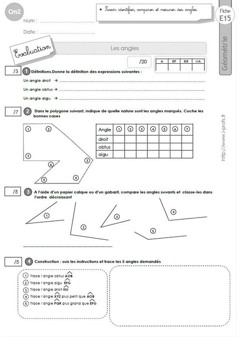 cm2: Leçon Les ANGLES Dimmu Borgir, Power Trip, Type O Negative, Les Angles, Math Methods, Math Geometry, Cycle 3, To Share, Education