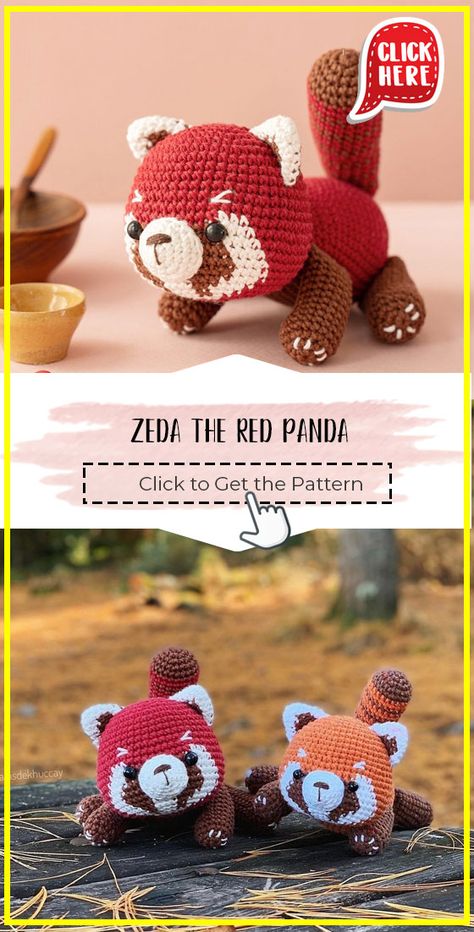 Red Panda Knitting Pattern, Amigurumi Red Panda Free Pattern, Crochet Red Panda Pattern Free Amigurumi, Red Panda Crochet Pattern Free, Crochet Red Panda Pattern Free, Amigurumi Panda Free Pattern, Crochet Patterns For Cats, Red Panda Crochet Free Pattern, Crochet Amigurumi Free Patterns For Beginners