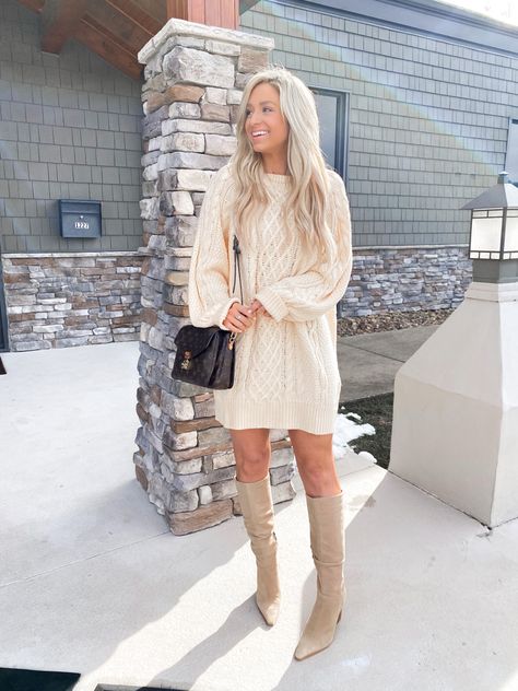 White Sweater Dress Outfit, Sweater Dress Outfit Ideas, Amazon Sweater, Cozy Sweater Dress, White Sweater Dress, Sweater Dress Oversized, Sweater Dress Outfit, Womens Crewneck, Cozy Sweater