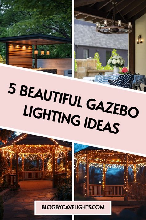 Need inspiration for your outdoor retreat? ✨ These 5 gazebo decorating ideas will showcase how the right gazebo lighting can create a magical atmosphere! Click to explore more. 🌙 Outdoor Pergola Lighting Ideas, Outdoor Gazebo, Gazebo Lighting Ideas, Gazebo Decorating Ideas, Gazebo Lighting, Solar Pathway Lights, Outdoor Chandeliers, Backyard Gazebo, Outdoor Chandelier