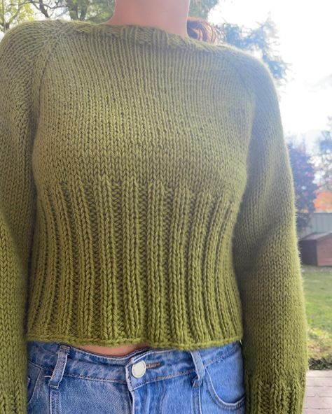 Finished my first knit sweater 🌿 I used a free pattern called “Leek Sweater” by @bbybysiv I used Abbey Road Yarn Wool to be Wild by @spotlightstores 🌿 #knitting #crochet #knitter #crochetgirlgang #knittersofinstagram #knitinspiration #crochetinspiration #crocheting #crocheter #knitted #knitsweater #knitknitknit #knit #knitwear #knitpattern First Knit Sweater Pattern, We Are Knitters Pattern, Mohair Patterns Free, Knitting Ideas Clothes, Embroidering On Knitting, Two Skein Knitting Projects, Simple Knitting Stitches, Patchwork Knit Sweater, Knit Loom Patterns