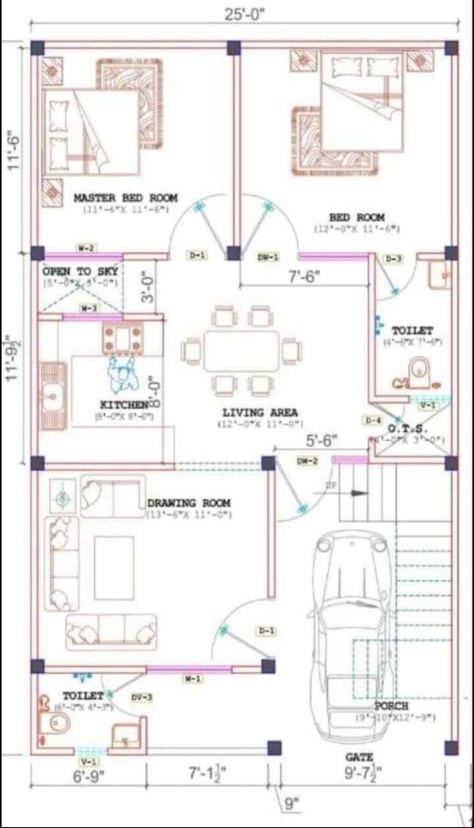 25×50 House Plan, Smart House Plans, 30x50 House Plans, 20x30 House Plans, Square House Plans, Budget House Plans, 20x40 House Plans, 30x40 House Plans, Building Design Plan