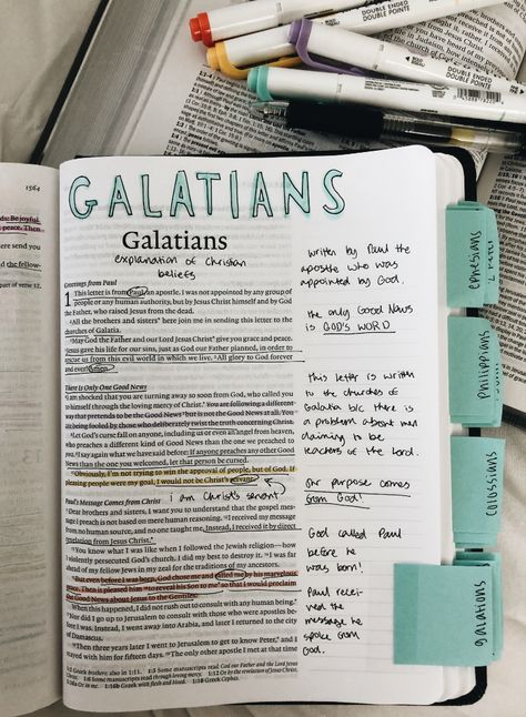 Galatians Bible Journaling, Journaling Lettering, Scripture Notes, Bible Drawings, Bible Notebook, Bible Lettering, Highly Favored, Bible Doodling, Bible Journal Notes