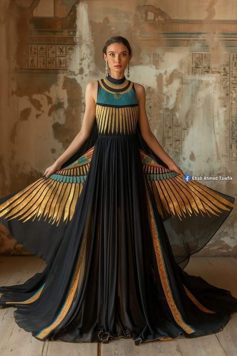 Cleopatra Outfit Ancient Egypt, Ancient Egyptian Dress Women, Ancient Egypt Outfits, Egypt Traditional Clothing, Egypt Inspired Fashion, Egyptian Style Clothes, Egyptian Clothing Women, Ancient Egypt Dress, Egyptian Goddess Dress