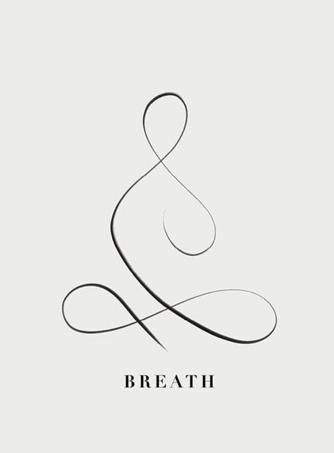 Tattoo Calm Symbol, Mindfulness Tattoo Ideas, Massage Therapist Tattoo Ideas, Tattoo Enlightenment, Breathe Symbol Tattoos For Women, Holistic Tattoo Ideas, Tattoos Representing Healing, Yoga Tatoos Ideas, Breath Tattoo Symbol