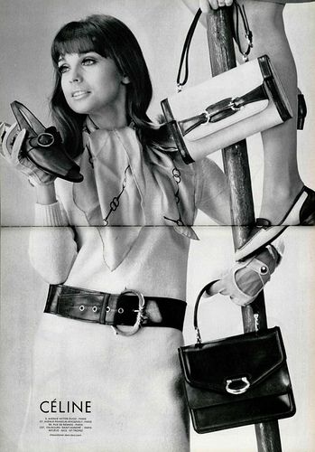 CELINE 1967 Tony Armstrong, Celine Campaign, 1969 Fashion, Celine Vintage, Vintage Celine, Samantha Jones, Fashion Cover, Vintage Icons, Vintage Bag