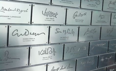 Signature Wall At Rock And Roll Hall Of Fame Donor Plaques, Donor Recognition Wall, Signature Wall, Interactive Kiosks, Rock And Roll Music, Donor Wall, Donor Recognition, Inspirational Leaders, Skateboard Pictures