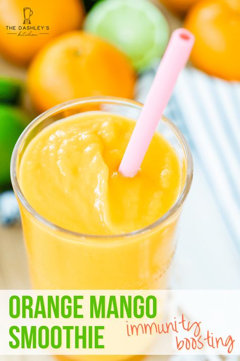 Orange Mango Smoothie, Immunity Smoothie, Cold Buster, Mango Smoothie Recipe, Immune Boosting Smoothie, Mango Smoothie Recipes, Immunity Boost, Acid Reflux Diet, Creamy Smoothies