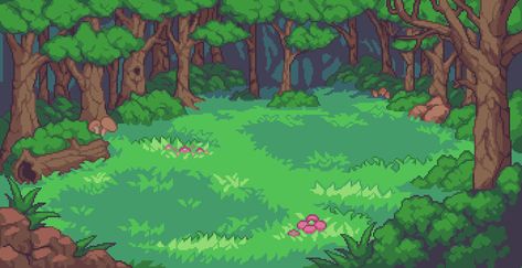 ArtStation - Forest Battle Background Battle Background, Pixel Kawaii, Pixel Pokemon, Pixel Gif, Forest Map, Art Environment, Pixel Game, Pixels Art, Pokemon Backgrounds