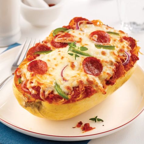 Spaghetti Pizza, Pizza Style, Pizza Ingredients, Mini Pizza, Squash Recipes, Batch Cooking, Spaghetti Squash, Fajitas, One Pot Meals