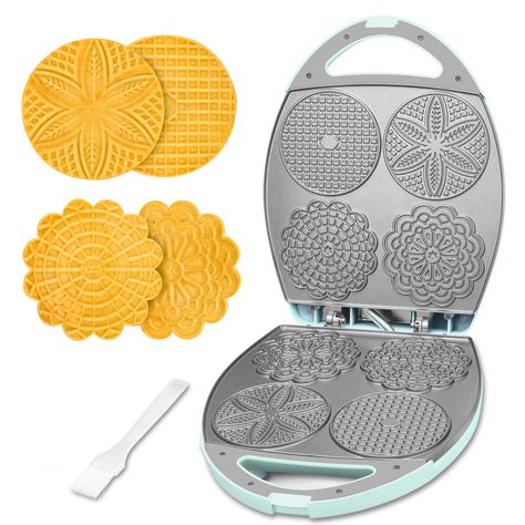 Pizzelle Makers, Pizzelle Iron, Pizzelle Maker, Pizzelle Cookies, Cookie Maker, Waffle Cookies, Stroopwafel, The More The Merrier, Waffle Maker