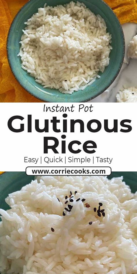 Want some good, satisfying, and easy-to-make side dish with your curry, stir-fries, or something? Then you should consider our quick and easiest recipe of Instant Pot Glutinous Rice! Sticky Rice Recipe, Instant Pot Steam, Pressure Cooker Rice, Recipe For Beginners, Hearty Chili, Healthy Instant Pot Recipes, Glutinous Rice, Creamy Mashed Potatoes, Sticky Rice