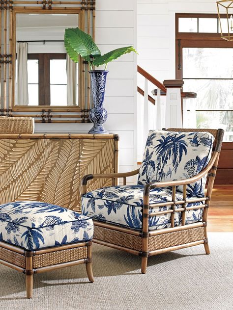 6 Hallmarks of Tropical Style Furniture | Baer's Furniture Tropical House Decor, Tropical Chic Decor, Tropical Room Decor, Tropical Furniture, Tropical Living Room, Tropical Interior Design, Tropical House Design, British Colonial Decor, Tropical Interior