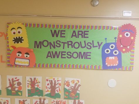 Monsters Bulletin Board Ideas, Monster Bulletin Board Ideas, Monster Classroom Door, Monster Bulletin Boards, Speech Classroom Decor, Monsters Inc Doors, Speech Classroom, Monster Theme Classroom, Display Boards For School