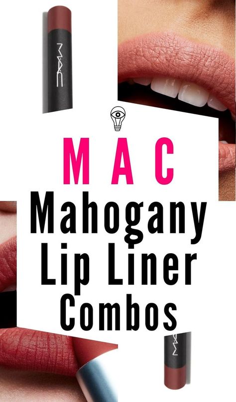 Discover new gorgeous MAC Mahogany lip liner and lipstick combos in this guide; many beautiful nude brown lipsticks from MAC from Mocha to Spirit and beautiful ways to wear this popular MAC lip liner shade! best mac products | best mac cosmetics products | best mac lipsticks for fair skin | best mac lipstick shades for indian skin | best mac lipstick colors for medium skin tan skin | mac lipsticks for asian skin | nude mac lipstick shades | best brown mac lipstick shades | brown mac lip liner Liner And Lipstick Combos, Lip Liner And Lipstick Combos, Brown Mac Lipstick, Best Mac Lipstick Colors, Best Mac Products, Lipstick Combos, Lip Liner And Lipstick, Mac Lip Liner, Mac Lipstick Colors