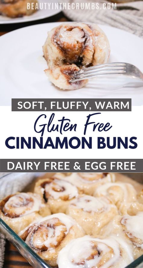 Gluten Free Dairy Free Cinnamon Rolls Recipe, Gluten Free Easy Cinnamon Rolls, Gluten Free Cinnamon Buns Easy, Gluten Free Cinnamon Rolls Bobs Red Mill, Vegan Breakfast Treats, Gf Df Cinnamon Rolls, Amazing Gluten Free Recipes, Vegan Gf Cinnamon Rolls, Gluten And Dairy Free Cinnamon Rolls