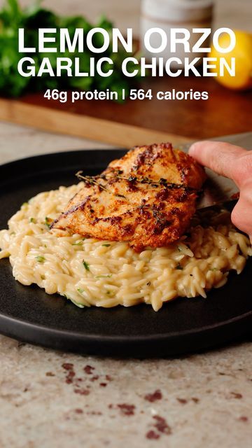 Creamy Lemon Garlic Chicken Orzo, Creamy Lemon Orzo, Parmesan Orzo, Brazilian Dishes, Lemon Orzo, Chicken Orzo, Lemon Garlic Chicken, Creamy Parmesan, Your Shopping List