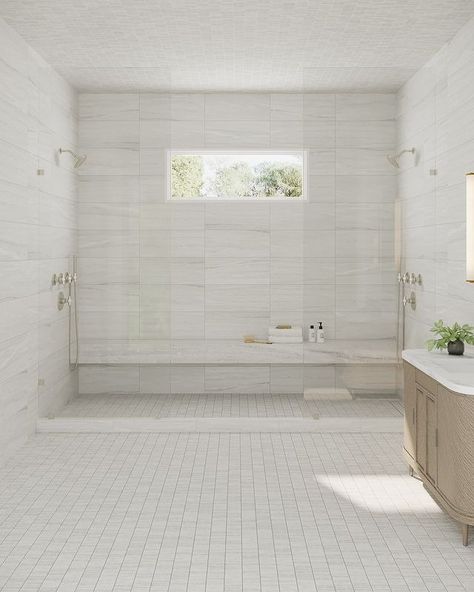 ANN SACKS (@annsacks) • Instagram photos and videos Kid Bathrooms, Locker Room Shower, Mom Bathroom, Lake Bathroom, Cottage Remodel, 2024 Bathroom, Ann Sacks Tile, Shower Rooms, Ann Sacks Tiles