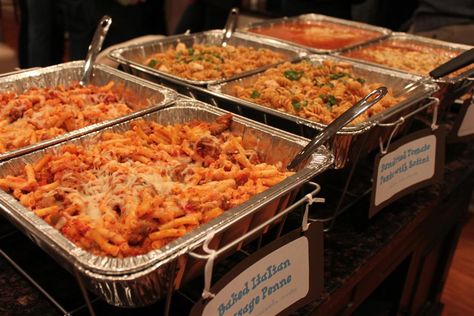 Cold Food Ideas, Pasta Bar Party, Pasta Buffet, Birthday Dinner Menu, Diy Wedding Food, Wedding Buffet Food, Italian Buffet, Wedding Food Menu, Pasta Party