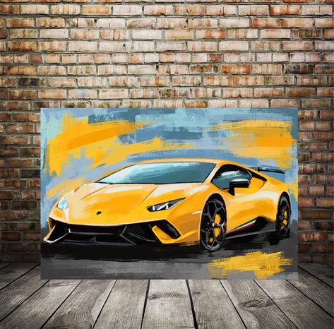 Excited to share this item from my #etsy shop: Lamborghini Huracan STO, Automotive decor, Lambo Canvas print, car enthusiast art decor, man cave, garage canvas art, Birthday gift for guy Lamborghini Huracan Sto, Cars Painting, Huracan Sto, Man Cave Art, Car Artwork, Automotive Decor, Garage Art, Man Cave Garage, Lamborghini Huracan