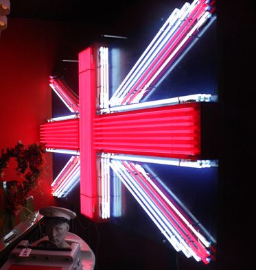 Philip Oakley Illuminations | For Sale | Union Flag Neon Sign Union Jack Bedroom, Cool Britannia, Great Britain Flag, British Things, Union Flag, Jack Flag, Light Up Letters, Union Jack Flag, London Calling