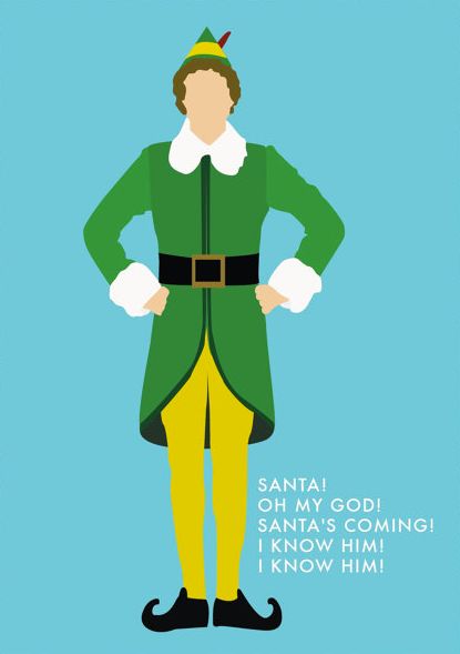 Christmas movie-inspired holiday cards from The Lassoed Moon: Elf! Elf Movie Christmas Card, Elf Movie Decorations Diy, Elf Movie Aesthetic, Christmas Movie Decorations, Elf Movie Decorations, Elf Poster, The Elf Movie, Elf Movie Quotes, Moon Elf