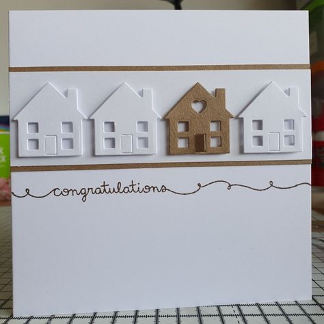 Cards For New Home, Cards New Home, New Home Cards To Make, Welcome To New Home Cards, Diy House Warming Card, Handmade New Home Cards, House Warming Cards Handmade, New Home Cards Ideas, Housewarming Card Ideas