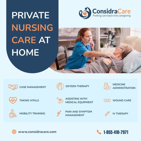 ConsidraCare unlocks a world of comfort and care for seniors! 🌟 Home nursing plays a pivotal role in promoting well-being and quality of life for seniors. Tailored to individual needs, our approach fosters independence, builds strong connections, and ensures dignity in the familiar embrace of home. 💙 Let's prioritize personalized care for your loved ones together! #considracare #privatenursing #healthcare #eldercare #homecare #seniors #nursingcare #nursingcareservices Services Poster, Home Nursing Services, Oxygen Therapy, Practical Nursing, Iv Therapy, Palliative Care, Case Management, Wound Care, Nursing Care