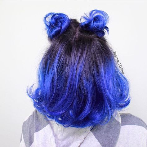 Beautiful Sapphire Blue Blue Hair, Black Hair, Hair, Blue, White, Black