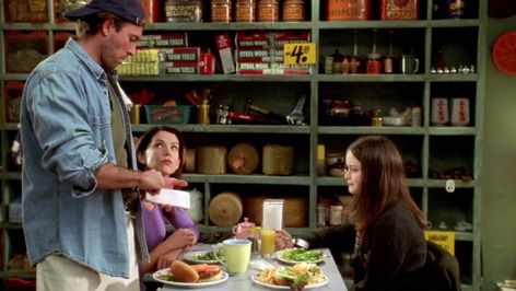 Luke's Diner | Gilmore Girls Wiki | Fandom Lukes Diner Aesthetic, Gilmore Girls Lukes Diner, Lorelai And Rory, Diner Aesthetic, Luke's Diner, Dinner Pies, Lane Kim, The Spectacular Now, Gilmore Girls Luke