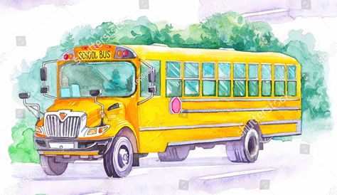 IC CE SERIES School Bus Painting School Bus Painting, School Bus Art, School Bus Drawing, Bus Painting, Bus Drawing, Bus Cartoon, Back Drawing, Bus Art, Yellow School Bus