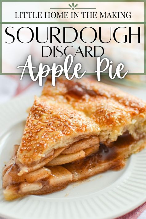 Sourdough Apple Pie, Discard Pie Crust, Sourdough Pie Crust Recipe, Sourdough Dessert, Sourdough Pie Crust, Baking Thanksgiving, Sourdough Apple, Classic Apple Pie Recipe, Apple Pie Crust