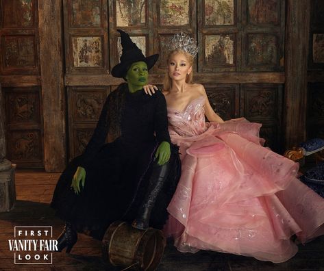 ‘Wicked' First Look: Ariana Grande and Cynthia Erivo in Costume | Vanity Fair Elphaba And Glinda, Wicked Musical, Cynthia Erivo, Sam & Cat, Michelle Yeoh, The Good Witch, Opposites Attract, Broadway Musical, Cat Valentine