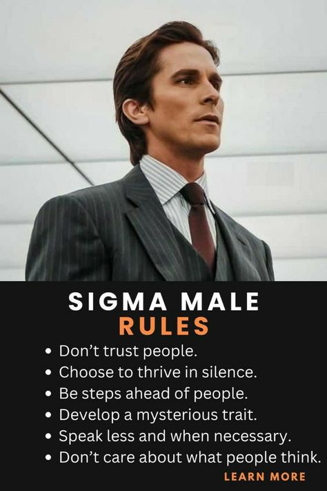 Traits Of A Dominant Man, Sigma Quotes Men, Sigma Male Rules, Men Mindset, Sigma Male Quotes, Sigma Motivation, Sigma Men, Sigma Quotes, Sigma Man