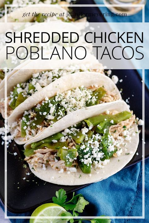 Poblano Pepper Tacos, Poblano Tacos Recipe, Misfit Market, Poblano Tacos, Poblano Recipes, Chicken Poblano, Beautiful Meals, Poblano Chicken, Fresco Cheese