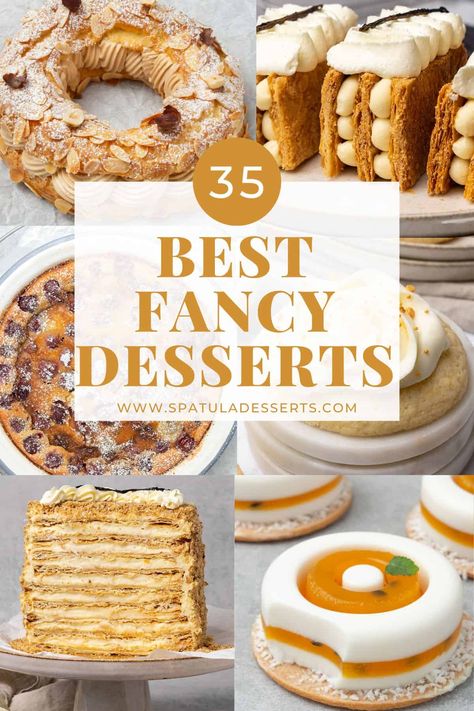 Best Fancy Desserts recipe collection. February Desserts, Easy Impressive Dessert, Recipes To Impress, Fancy Desserts Recipes, Fine Dining Desserts, Dinner Party Desserts, Impressive Desserts, Types Of Desserts, Elegant Desserts