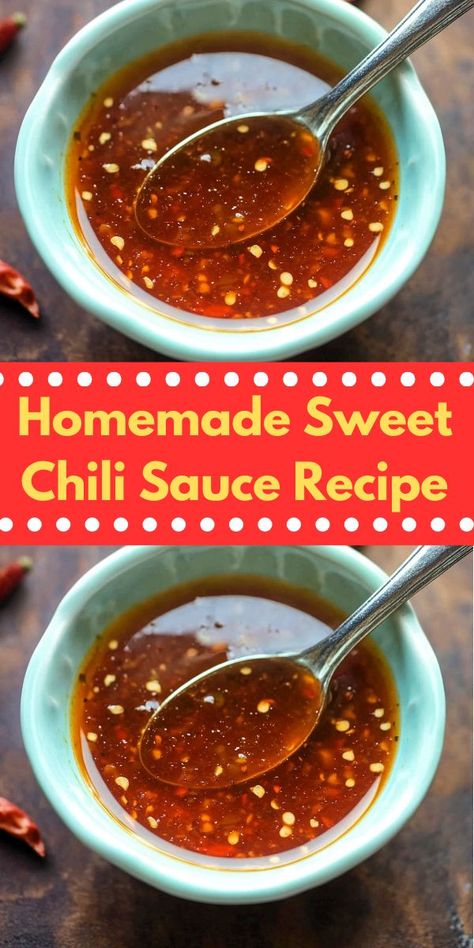 Looking for a delicious sauce recipe? This Homemade Sweet Chili Sauce Recipe is just what you need! Perfect for chili recipes, it’s great for dinner recipes for family or dinner ideas easy to create. Chili Meals, Homemade Sweet Chili Sauce, Sweet Chili Sauce Recipe, Chili Sauce Recipe, Chili Recipe Crockpot, Chili Recipe Easy, Crockpot Dishes, Dinner Recipes For Family, Tasty Healthy